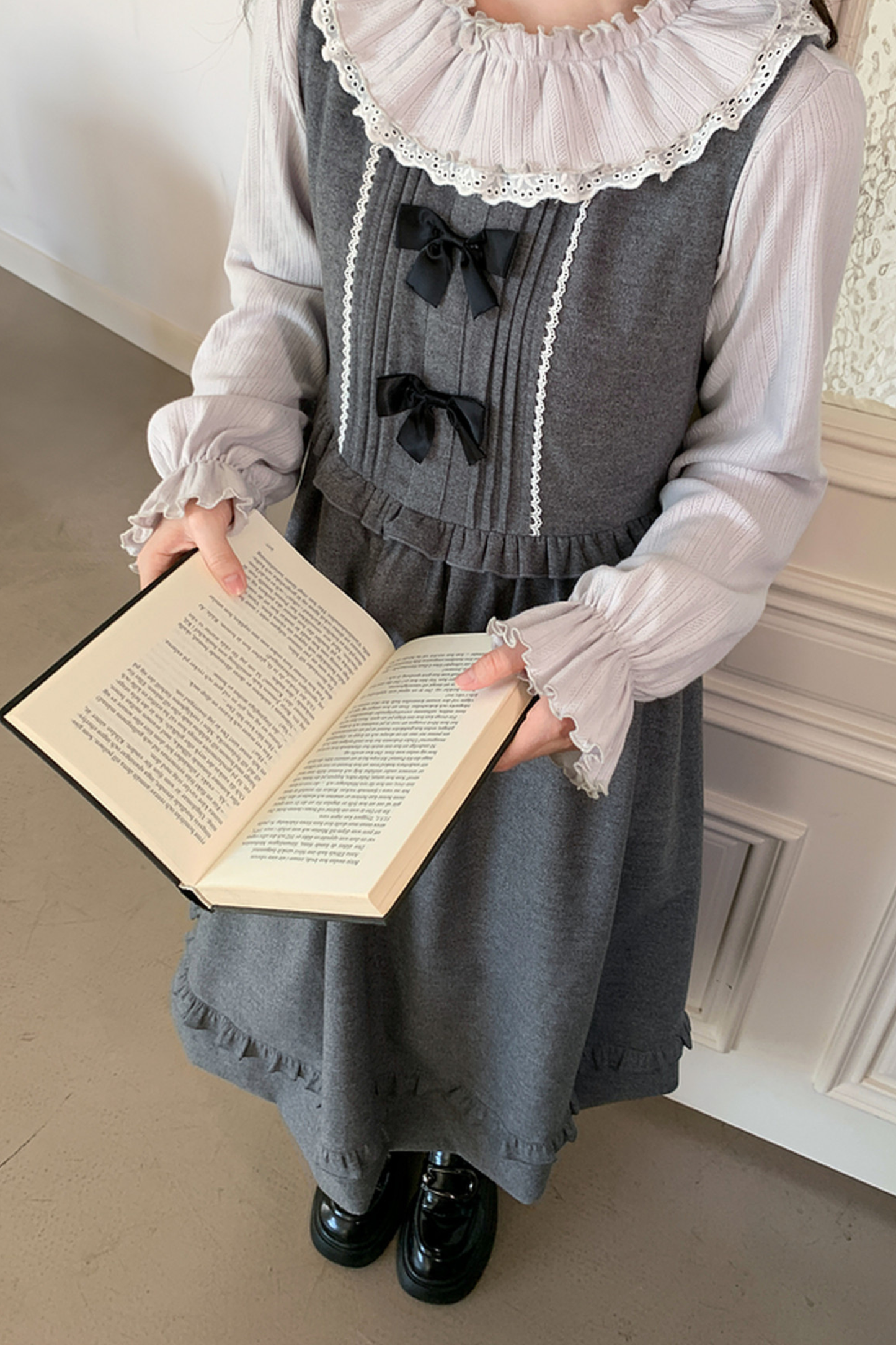 リボンレトロサスドレス