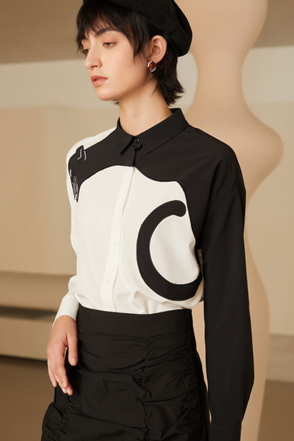 ヒョウ柄スリムフィットシャツ