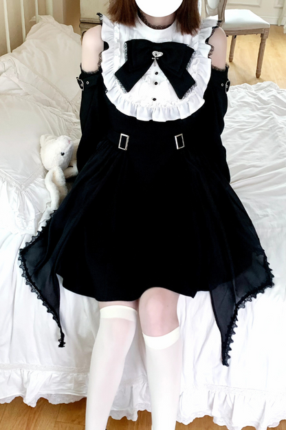 Subculture Dark Lace Off-the-shoulder Dress