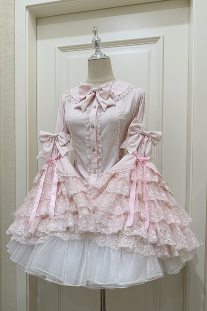 プリンセスリボンフリルスリーブシャツ