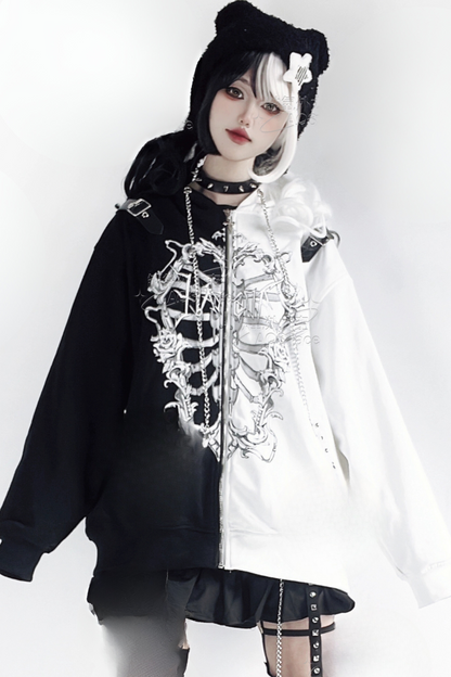 [Reservation product] Ashimedak bone zip hoodie