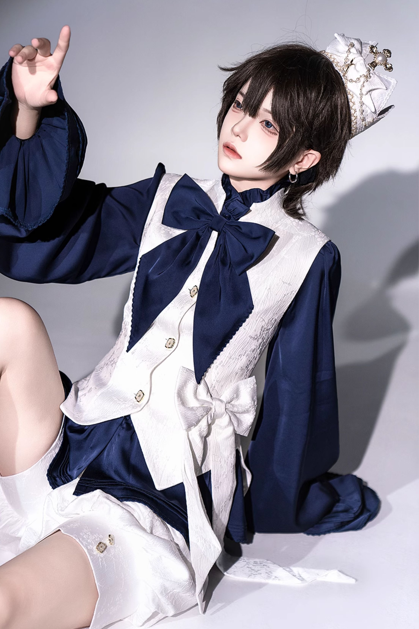 ホワイトムーンライトゴシッククラウンアクセサリー