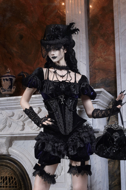 ゴシックスタイルパフスリーブトップス