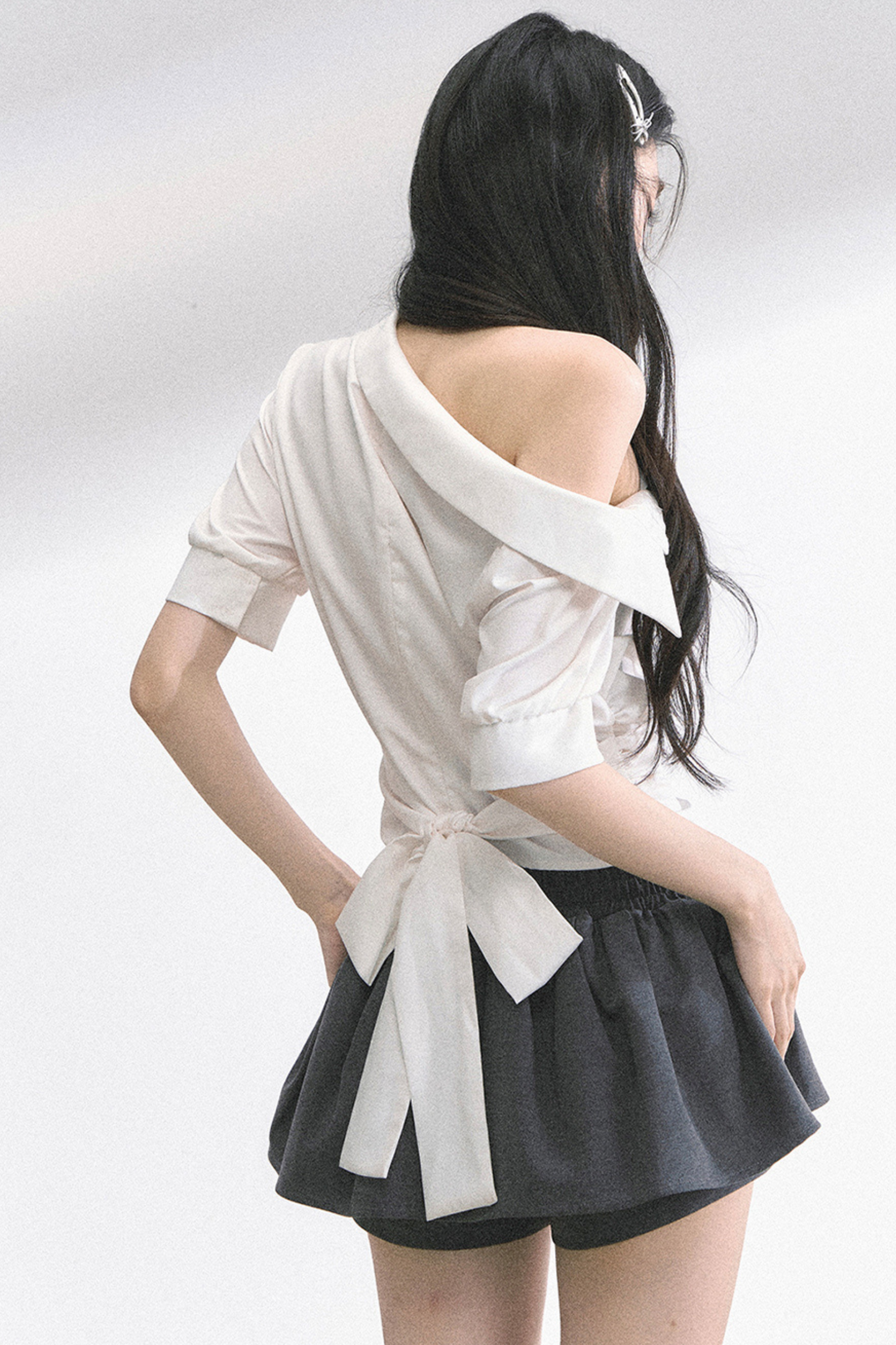 バッグリボンワンショルダートップス