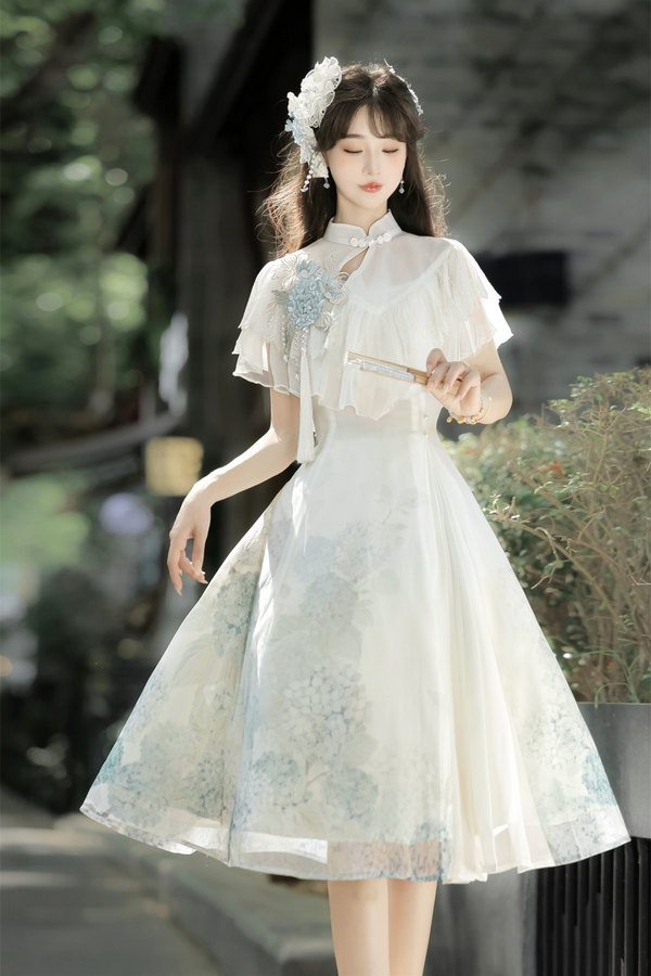 アジサイレターエレガントロリータサスペンダードレス+ショール