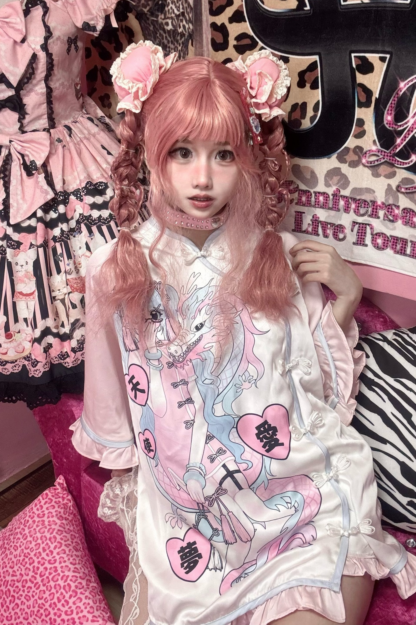 夢愛天使サブカルチャイナTシャツ+ショートパンツ