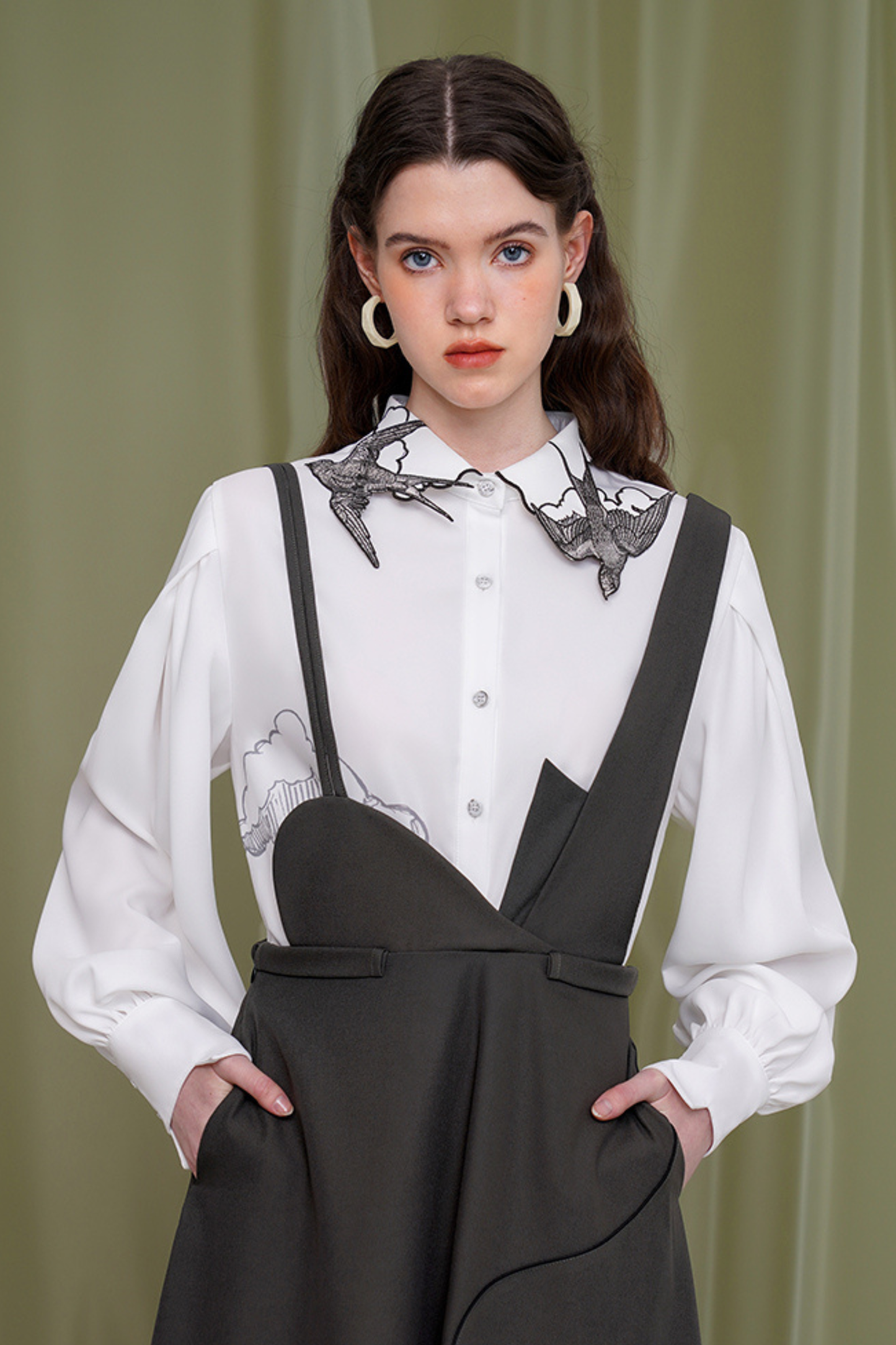 バードカラーモードシャツ