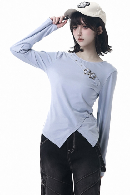 スリットロングスリーブトップス