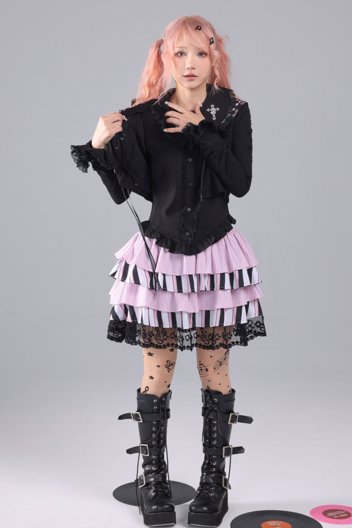 ストライプドシンフォニーフラッフィースカート