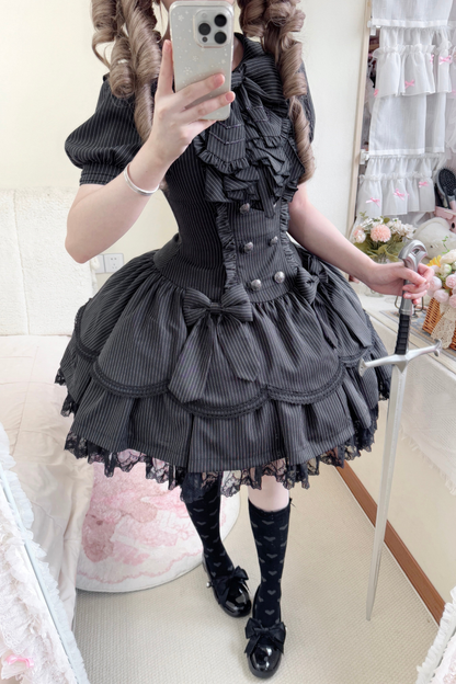 Dark Gothic Dress + Sleeves + Headband