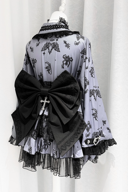 Dunkler Galaxie-Spitzen-Yukata im Jirai-Stil