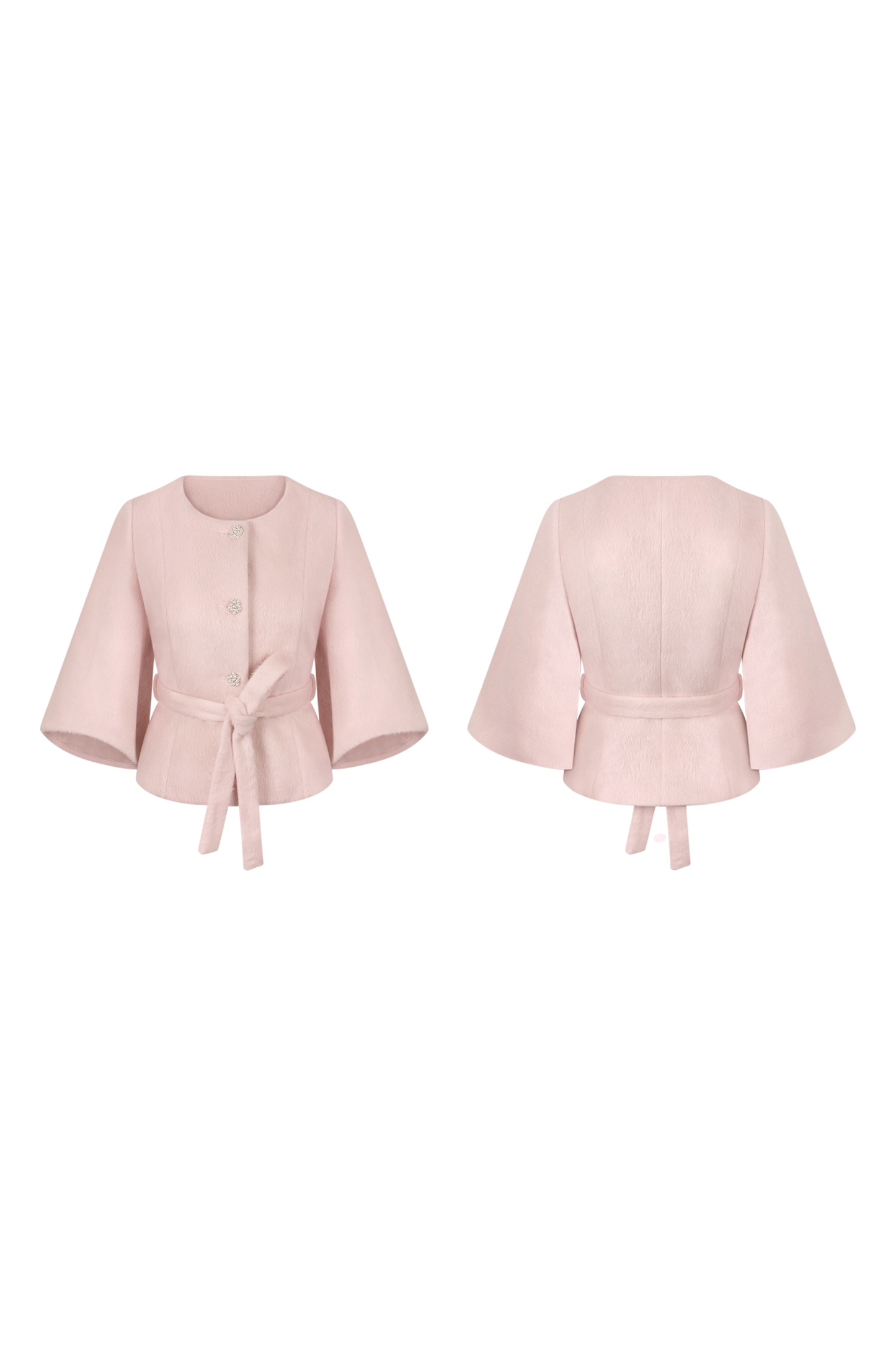 ベルベットラブソングニット+ウールショートジャケット+マーメイドスカート