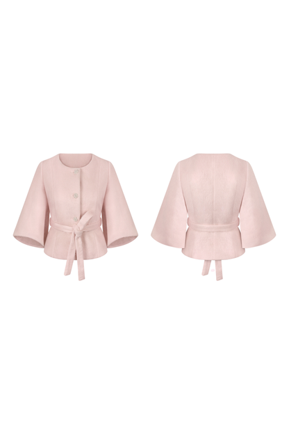 ベルベットラブソングニット+ウールショートジャケット+マーメイドスカート