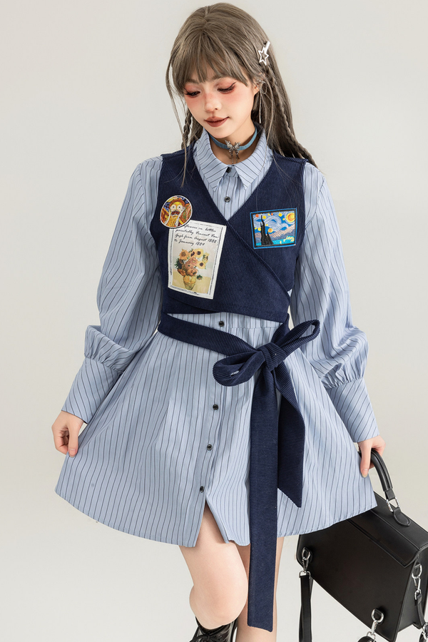 Preppy Dress + Striped Shirt Dress