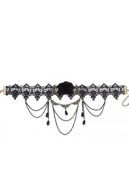 Dark Flower Gothic Choker