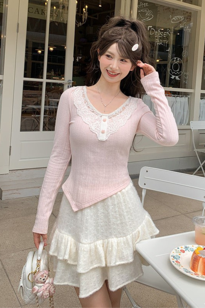 スイートスリムアシメトップス