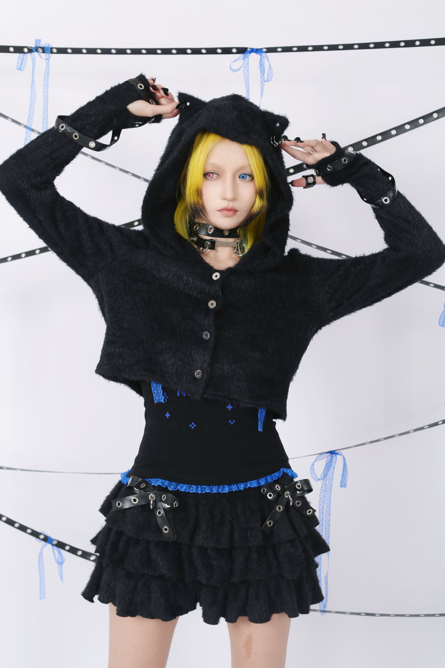 Cat Ear Hooded Top + Culottes