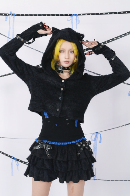 Cat Ear Hooded Top + Culottes