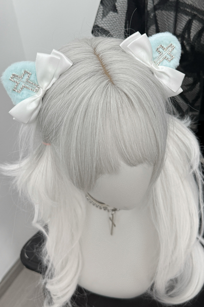 クロス猫耳クリップ