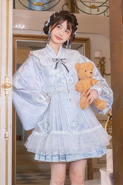 아이스 차이나 셔츠 + 스커트 + 원피스 + 목걸이