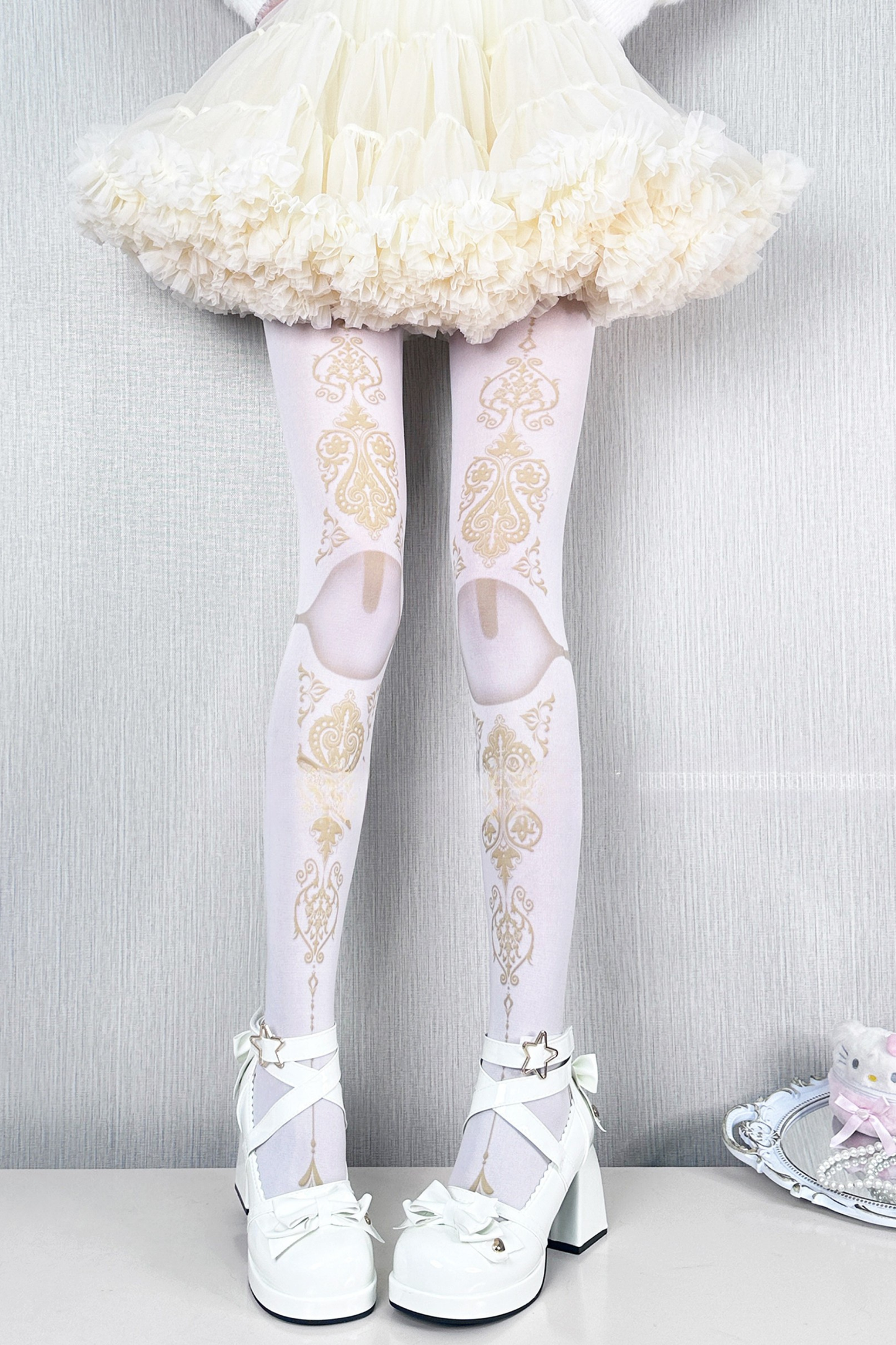 팰리스 돌 화이트 팬티 스타킹