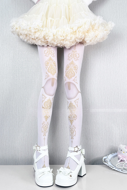 팰리스 돌 화이트 팬티 스타킹