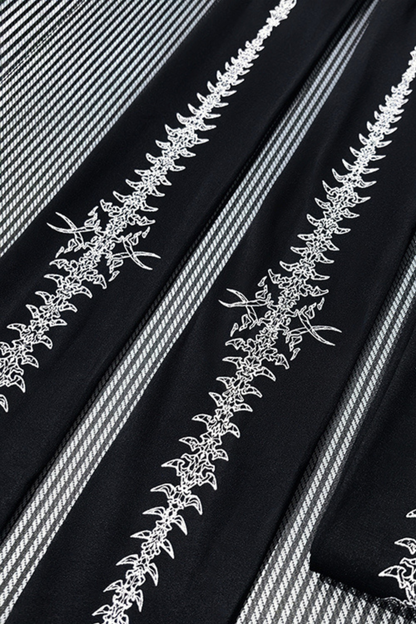 シルバーアンドブラックフォイルタイツ