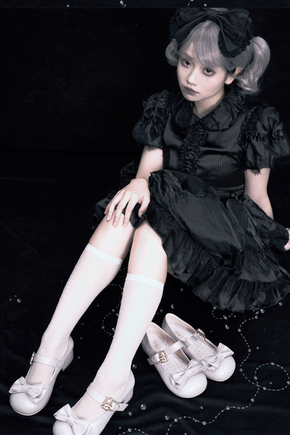 Satin Sheep Puff Shoes