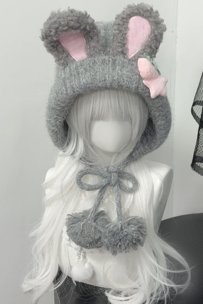Rabbit Ear Knit Hat