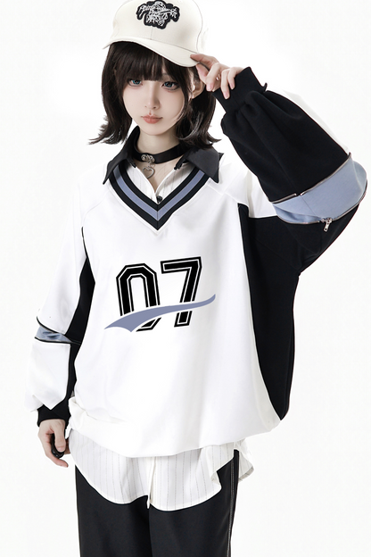 モードスタイルスウェット+ウエストスカート+パンツ+シャツ