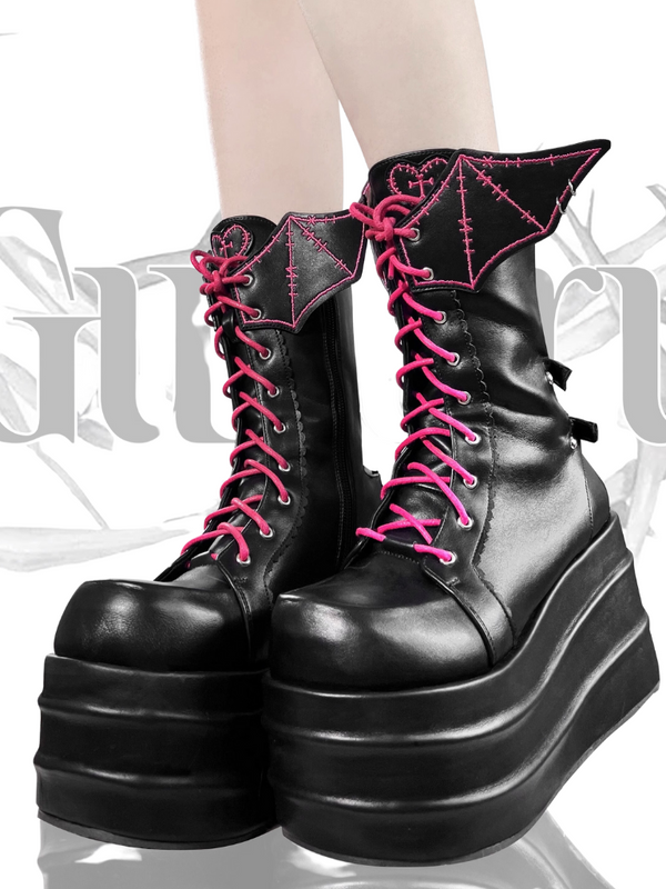 y2k subculture little devil cool punk power sole boots