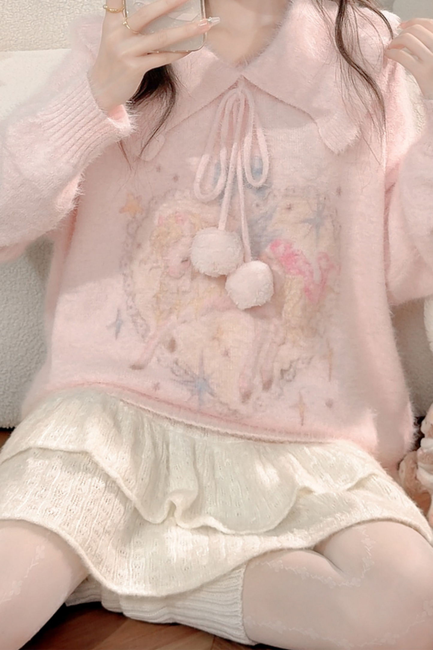 スノーボンボンアシメスカート