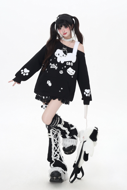 キャットワンショルダートップス