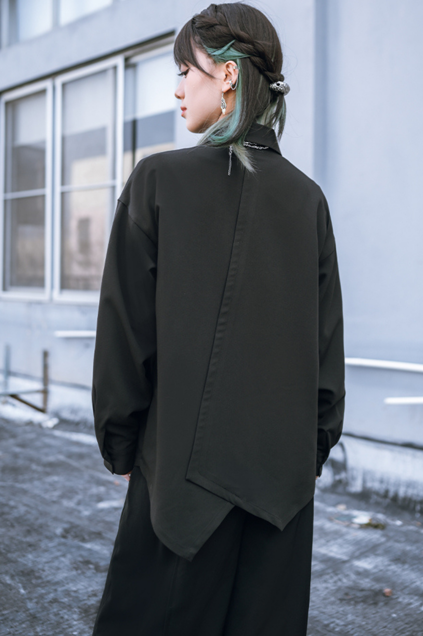 Asymmetrical China Mode Shirt