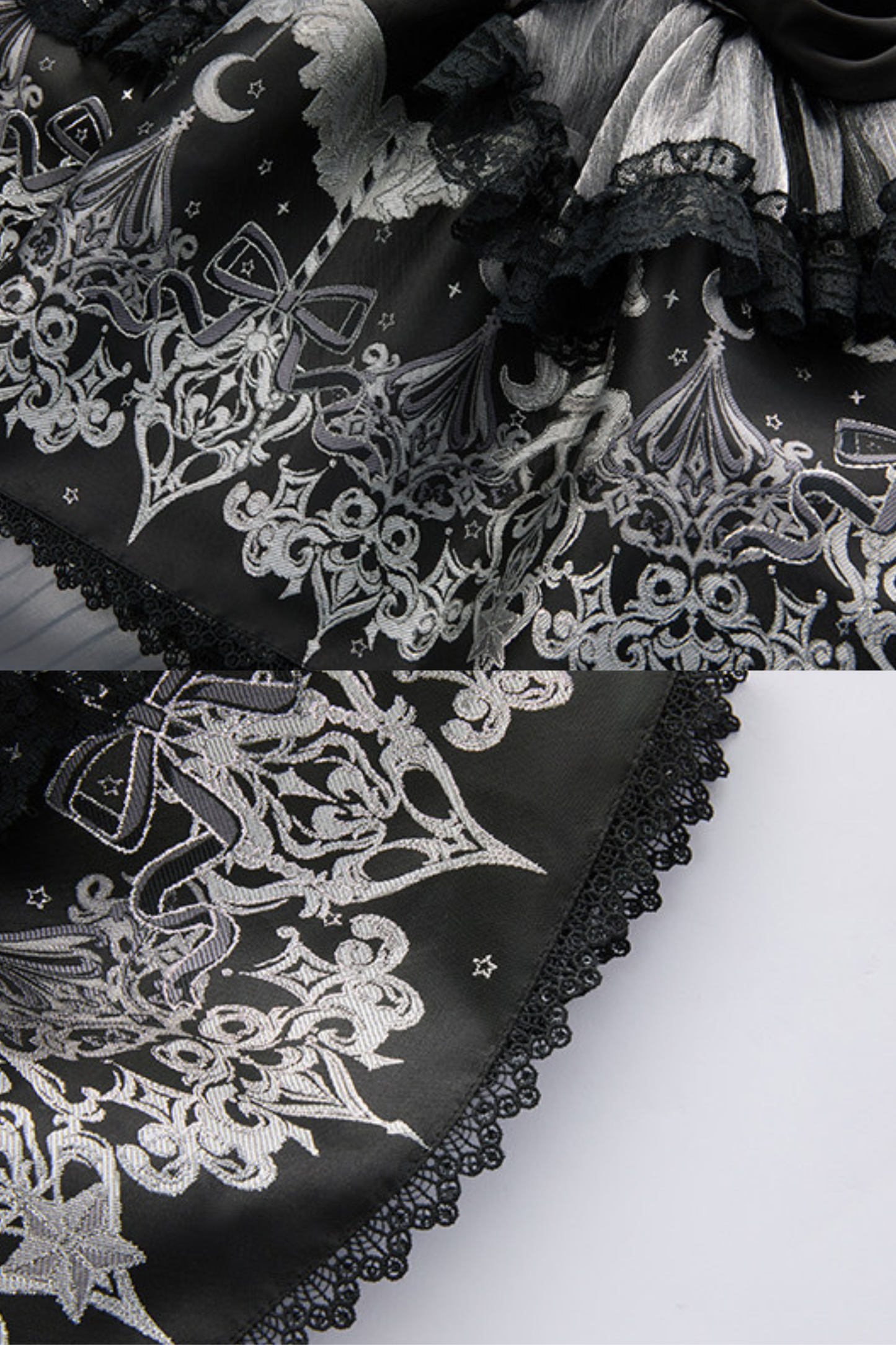 【2月28日予約締切】ダークシルバーレースロリータドレス+BNT+ネックアクセサリー