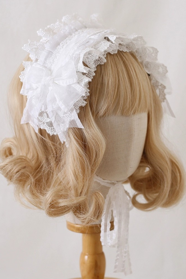 フラワーフリルロリータヘッドバンド