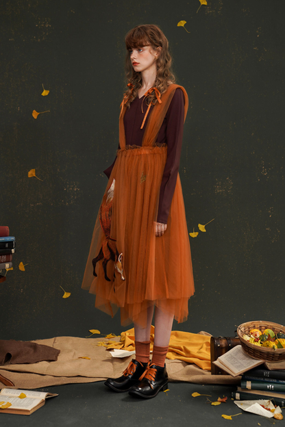 スイングガーゼチュチュスカートサスペンダースカート