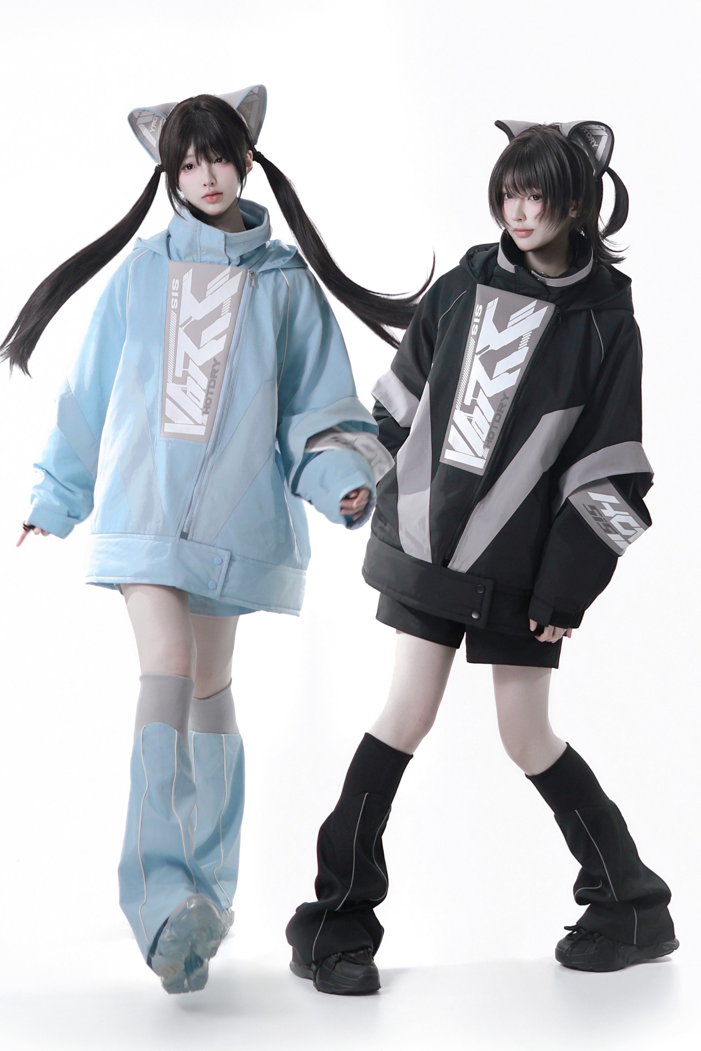 Cyber Loose Jacket + Pants + Leg Warmers + Cat Ear Headband