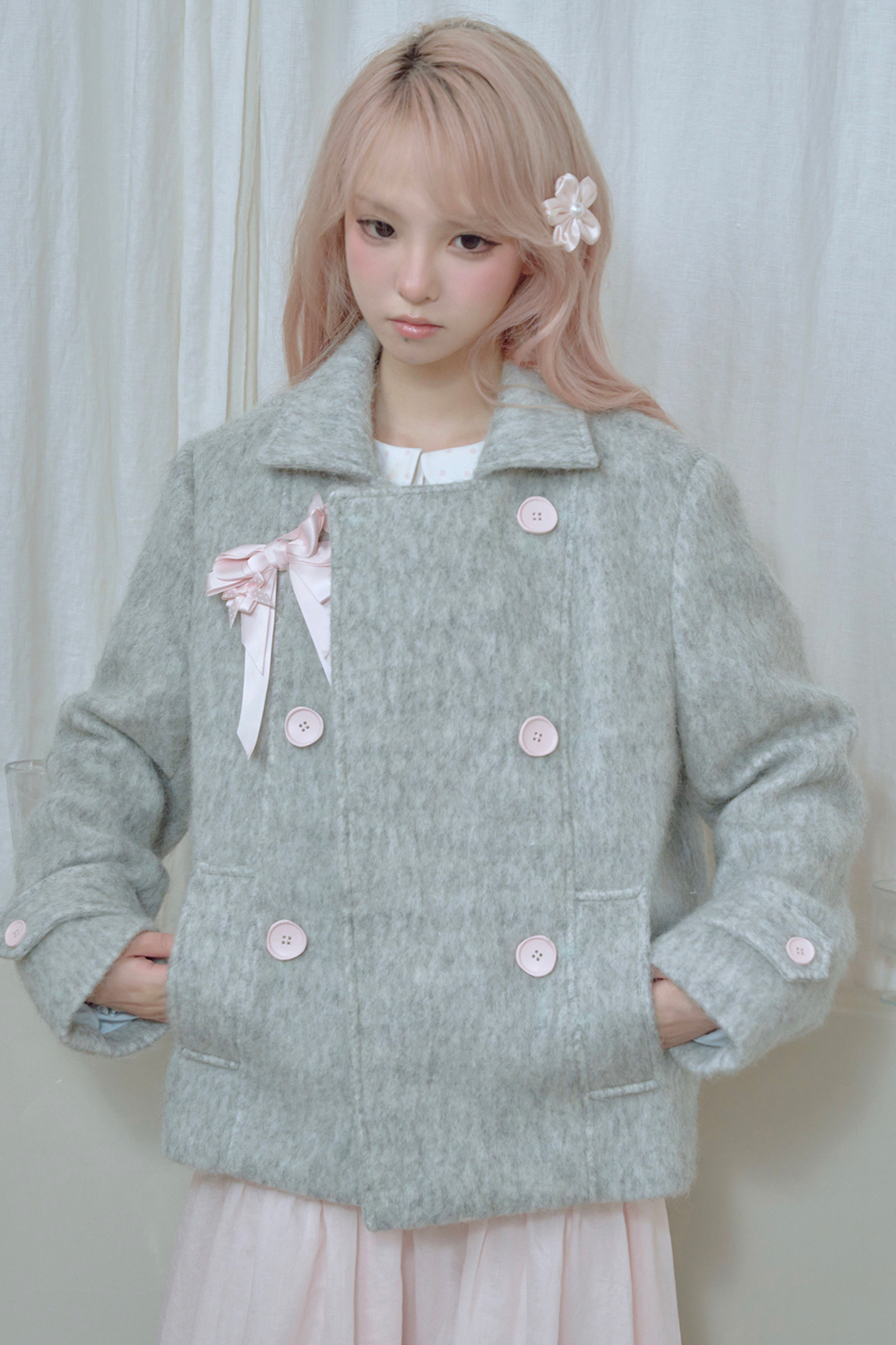 Sweet Double-Breasted Short Coat