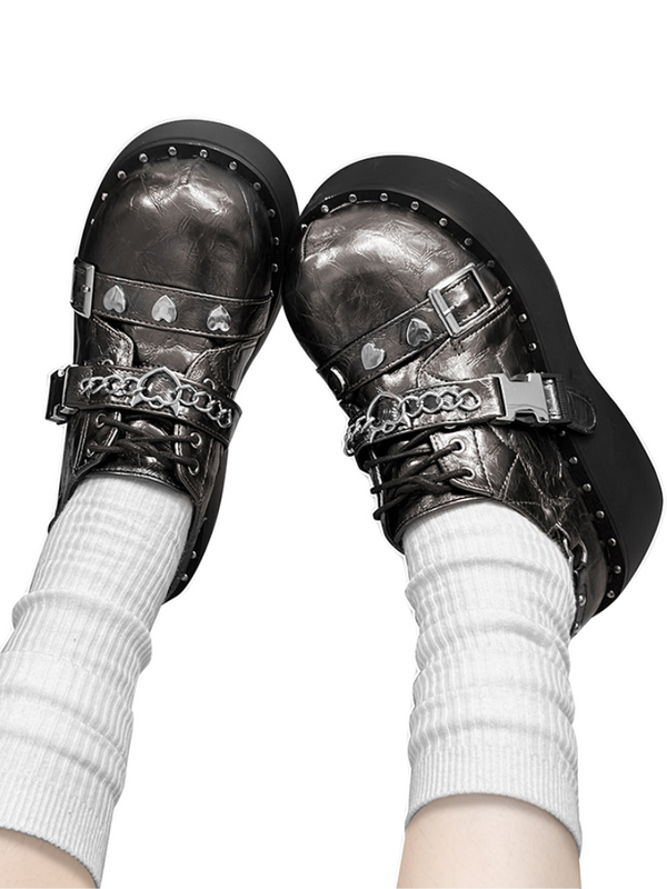 Devil Trap Punk Gothic Lolita Round Toe Platform Shoes