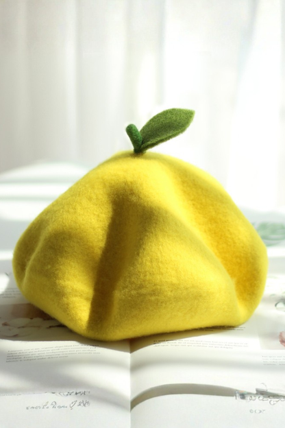 フルーツフェルトベレー帽