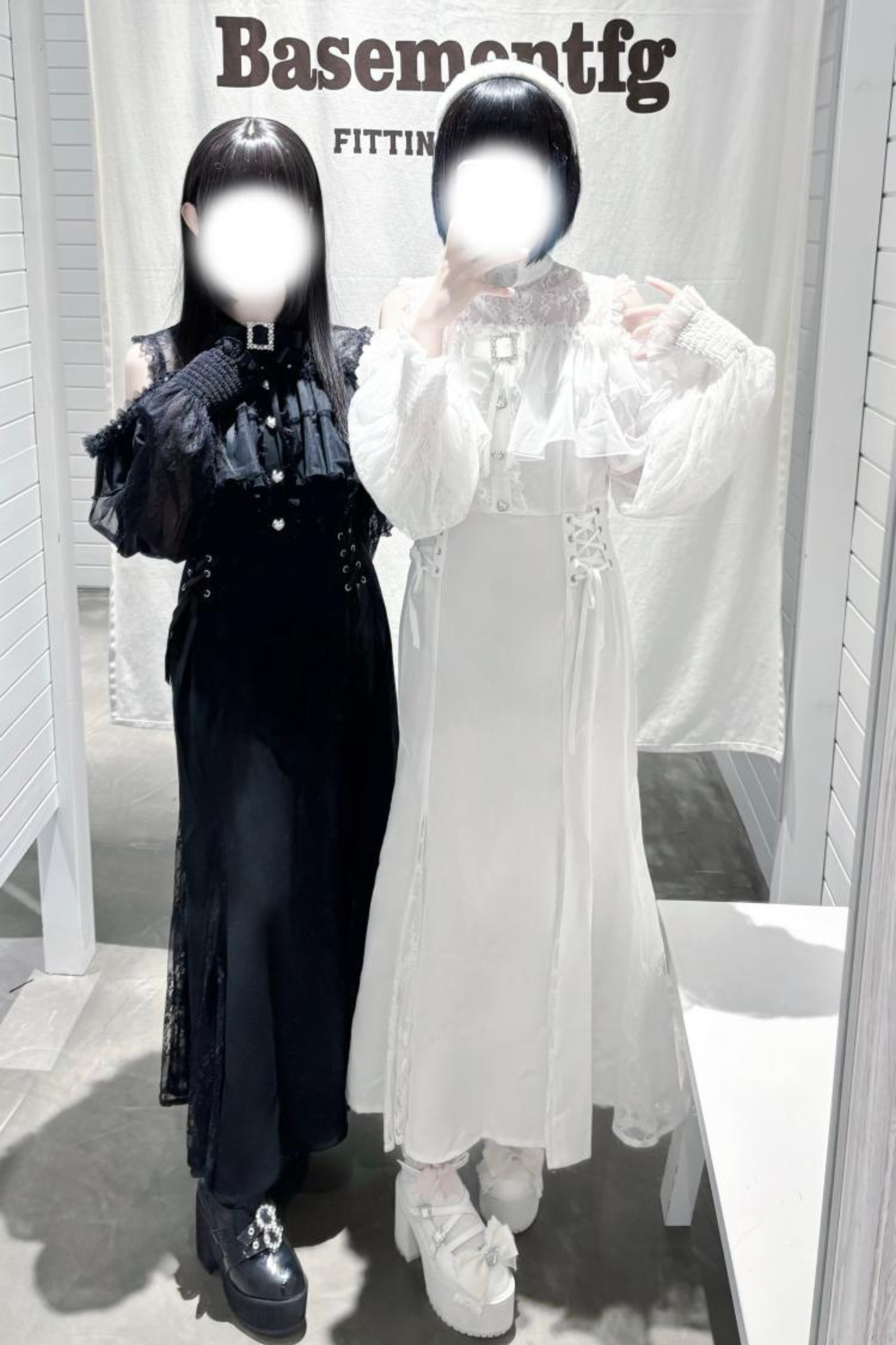 マーメイドロングガーゼスカートドレス