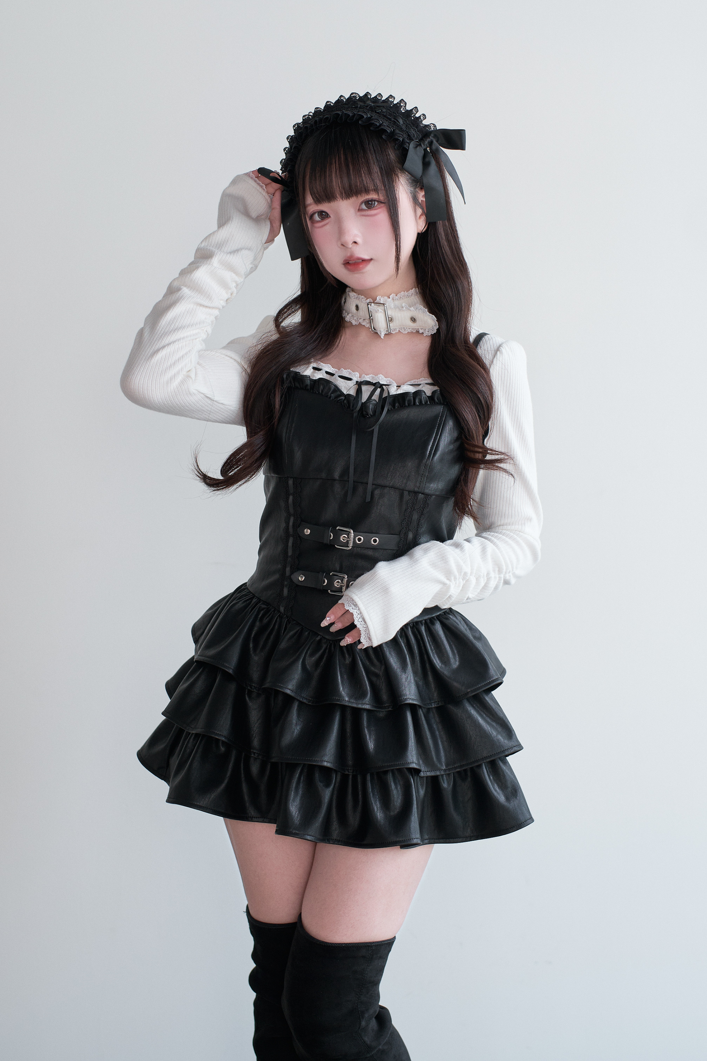 地雷フレアスリップドレスドレス