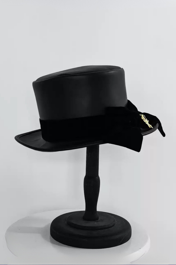 Prince Ribbon Black Flat Hat