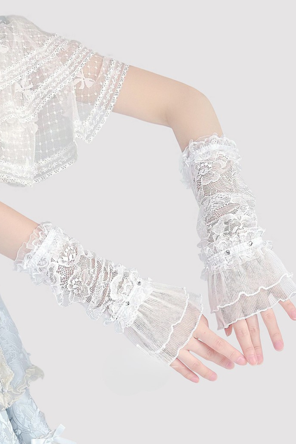 Lace Rhinestone Sleeve