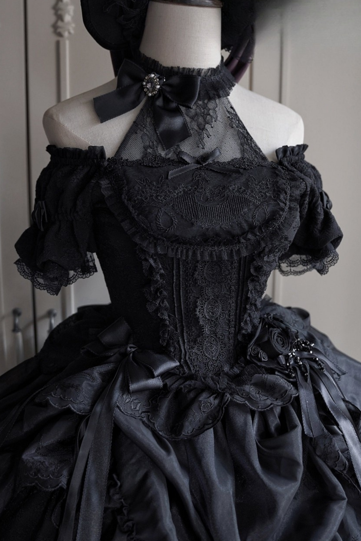 Moon River Lolita Puff Sleeve Top + Vest + Skirt