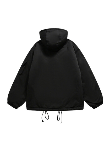 Hoodie Loose Boa Liner Cotton Jacket Coat