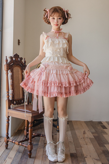 [Reservation Product] Frilled Gradient Princess Lolita Dress Set