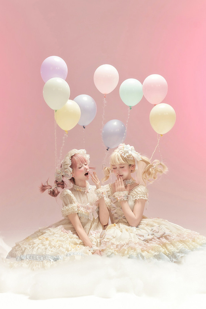 Rainbow Angel Lolita Jumper Skirt + Rainbow Dress + Monochrome Long Dress + Monochrome Jumper Skirt