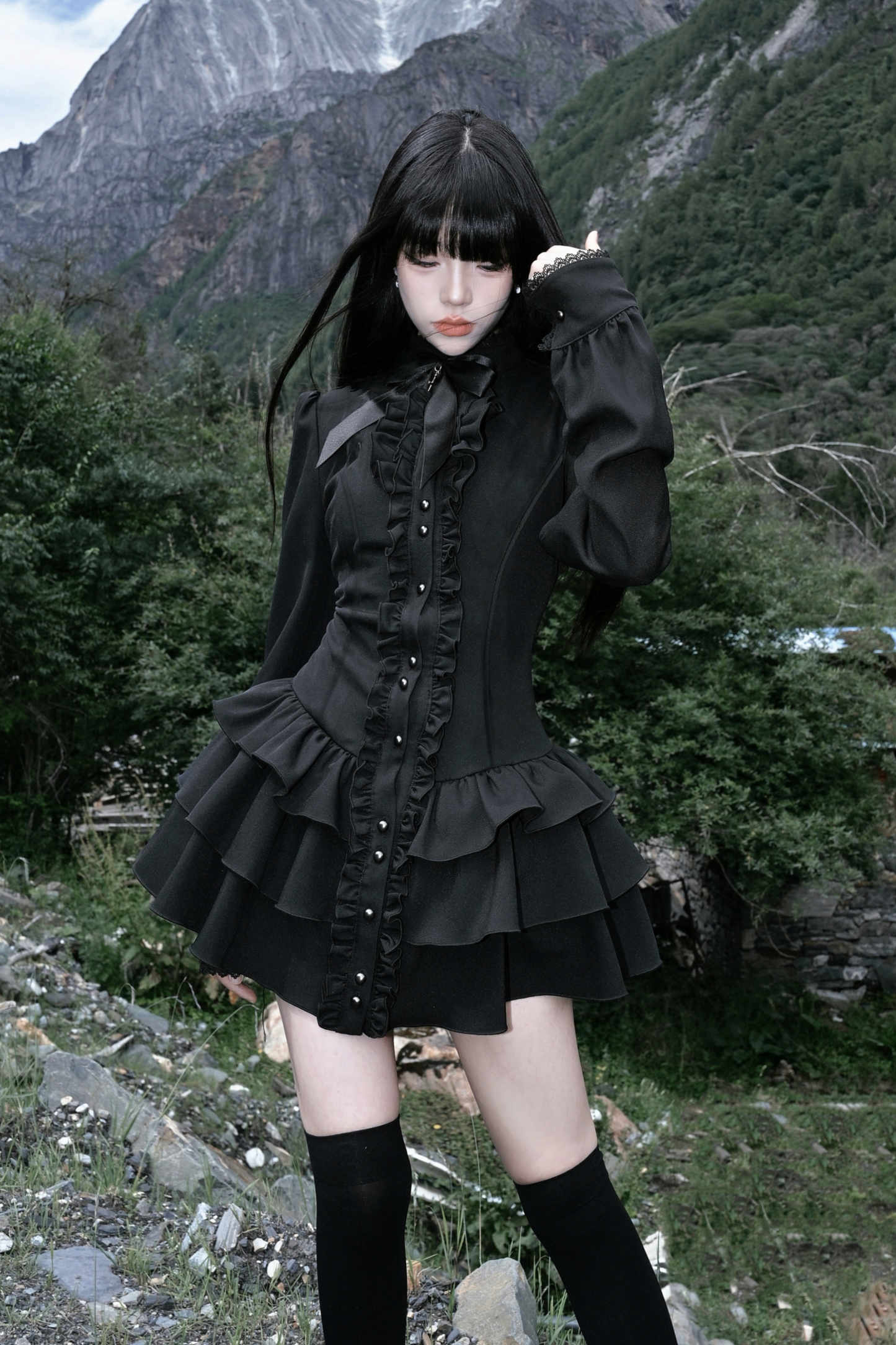 ナイトビジットゴシックレトロドレス